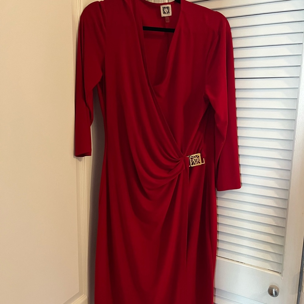 Red Dress Anne Klein size 14